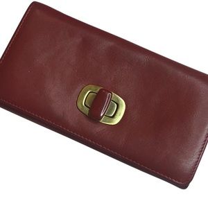 HOBO INTERNATIONAL red leather wallet